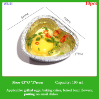 WUJI 10ชิ้นแม่พิมพ์อลูมิเนียมฟอยล์กล่องทาร์ตไข่ขนาดเล็กถ้วยเค้กถาดดีบุกแม่พิมพ์ถาดพาย