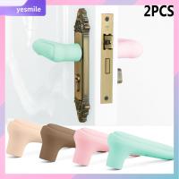 YESMILE 2PCS ห้องนั่งเล่น ปราศจากไฟฟ้าสถิต ความปลอดภัยของลูกน้อย ปลอกแขน ตัวป้องกันผนัง ฝาครอบลูกบิดประตู ซิลิโคน