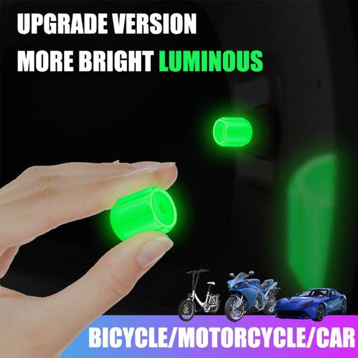 4-8-16pcs-universal-fluorescent-luminous-tire-valve-stem-covers-car-tire-valve-cap-green-yellow-blue-red-fluorescent-powder-new