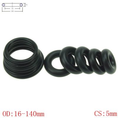 ✺ CS 5mm OD16-140mm NBR Rubber O Ring O-Ring Oil Sealing Gasket Automobile Sealing