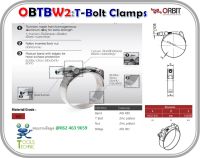 เข็มขัดรัดท่อ เหล็กรัดท่อ สแตนเลสรัดท่อ แคล้มรัดท่อออบิท Supper Clamps ORBIT OBTBW2 T Bolt Clamps ORBIT