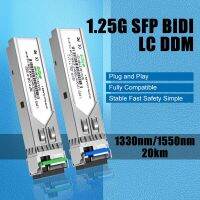 โมดูล LC SFP 1.25ก. จำนวน1คู่20กม. ไฟเบอร์โหมดเดี่ยวออปติกโมดูลสายไฟเบอร์แบบง่ายใช้ได้กับซิสโก /มิครอทิกสวิตช์