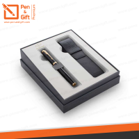 สลักชื่อฟรี PARKER Gift Set ชุดปากกาหมึกซึม+ซองหนัง PU ป๊ากเกอร์ ไอเอ็ม กิ๊ฟเซ็ต ดำคลิปทอง – PARKER Gift Set IM Fountain Pen + PU Pen Pouch Gift Set