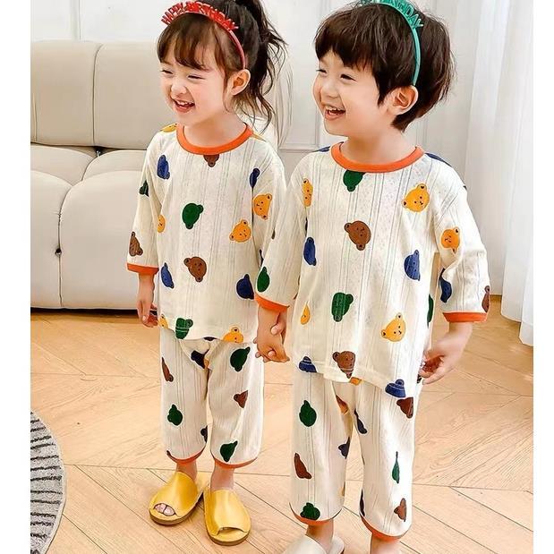 Boy girl Cute Character Pajama Terno for Kids Babies Soft Thin