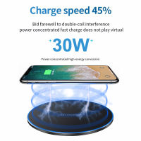 30W Wireless Charger Pad สำหรับ 14 13 12 11 X XR XS 8 Pro Fast Charging Station สำหรับ Samsung S22 S21 Xiaomi Chargers