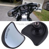 กระจกมองหลังติดกระจกมองข้างสีดำปรับได้สำหรับ Harley Tou Electra ร่อนไปตามท้องถนน FLHX FLHT 1996-2013