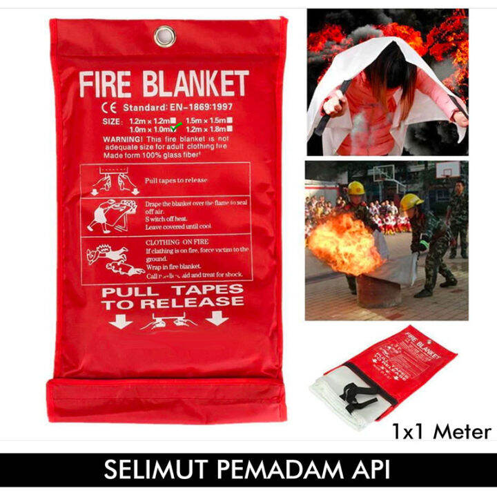 Kain Pemadam Api Fiberglass Fire Blanket Flame Shelter Cover 1 X 1 ...