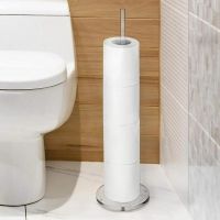 20-Inch Transparent Acrylic Toilet Paper Holder Toilet Paper Roll Storage Holder Freestanding Bathroom Toilet Tissue Stand Toilet Roll Holders