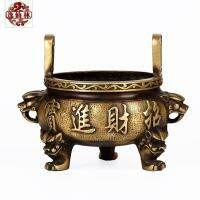 Quality Assurance ตรัสรู้ทองแดงบริสุทธิ์สามขาIncense Burner To Recruitความมั่งคั่งและTreasuresทั้งหมดDemandสำหรับเทพเจ้าแห่งความมั่งคั่งพระพุทธรูปธูปBurner Homeและที่ปักธูป