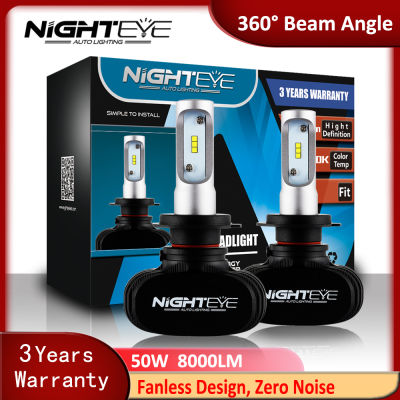 Fanless H4 LED H7 H11 H1 H8 H9 9005 9006 HB3 HB4 Car Headlight Headlamp Bulbs CSP Led 6500K No Noise 360° Beam Auto Fog Lights