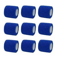 1/6/10pcs dark blue Medical Self Adhesive Elastic Bandage 4.6m Color Sports Wrap Tape for Finger Joint Knee First Aid Tape Label Maker Tape