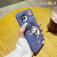 Jjlingji เคสสำหรับ OPPO Reno 4 SE A92S Reno 4Z การ์ตูนตลก Kuromi นุ่มเคสมือถือด้านข้างบางลายขอบสี่เหลี่ยมเคสซิลิโคนนิ่มเคสป้องกันการกระแทก