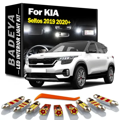 BADEYA 11Pcs Canbus LED Interior Light Kit For KIA Seltos 2019 2020+ Car LED Bulbs Dome Trunk Vanity Mirror License Plate Lamp