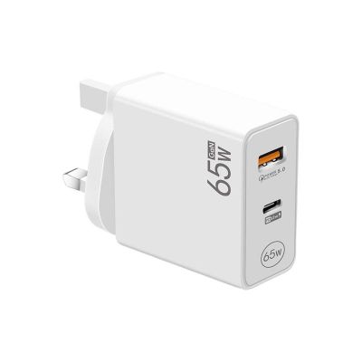 Szybka ładowarka PD ładowarka USB ładowarka ścienna 65W PD QC5.0 ładowarka do telefonu wtyczki do gniazdko do montażu naściennego typ C podwójny Port