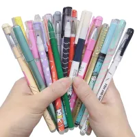 30/50 ชิ้น/เซ็ต Kawaii Erasable ปากกาชุด 0.5 มม./0.38 มม.ผสมหมึกสีฟ้าปากกาลูกลื่นสำหรับอุปกรณ์โรงเรียนการเขียนสอบเครื่องเขียนปากกา