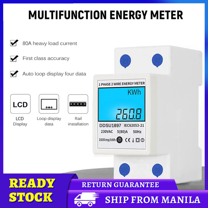 【Ready Stock】Smart Sensor Digital Electric Energy Meter Single Phase ...