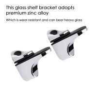 【CW】 2 Pieces Small Shelf Bracket Glass Wood Support Polished Screw Holder Bookcase Mouth Clamp with Rubber