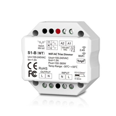 【Worth-Buy】 Tuya Sakelar Peredup Led ไวไฟควบคุม Rf รีโมทไร้สายอัจฉริยะ220V 110V 230V ไฟหรี่ Triac Ac สำหรับหลอดไฟ Led หรี่แสงได้