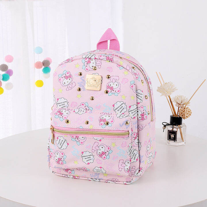 sanrio-mymelody-hellokitty-backpack-for-kids-student-large-capacity-waterproof-printing-leisure-multipurpose-bags