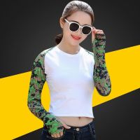 Arm Sleeves Warmers Sun UV Protection Sports Sleeve Arms Cover One Piece Long Sleeved Hand Cover Cool Running Cycling Hijab Tops