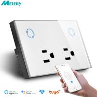 WIFI Smart Wall Socket US Electrical Plug Outlet 10A Power Touch Switch Wireless Remote Work with Alexa Google Home Kitchen Ratchets Sockets
