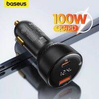 Baseus ที่ชาร์จแบตในรถ USB PD 100W ชาร์จเร็ว4.0 QC4.0 QC3.0ประเภท C USB ชาร์จเร็วสำหรับ J20โทรศัพท์มือถือ