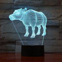 Cow Series 3D Night Light Led สีสัน Touch Remote โคมไฟตั้งโต๊ะ Bull Nightlight ตกแต่งบ้านของขวัญของเล่นสำหรับเด็ก Child