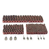 Sanding Drum Kit Sandpaper Ring Grinding Head Sandpaper Roll Rubber Mandrel for Rotary Tools Sandpaper