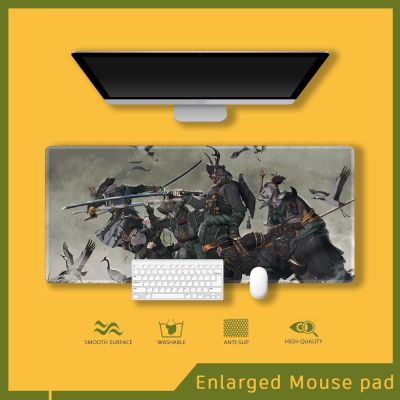 Mask samurai Mouse pad Extended Mousepad Large Gaming Mouse pad Stitched Edge Deskpad Deskmat Mousepad Custom