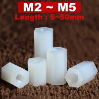 M2 M2.5 M3 M4 M5 Nylon Double Pass Hex Standoff Female Plastic Hexagonal Threaded PCB Motherboard Spacer Pillar Nut White 50pcs Colanders Food Straine