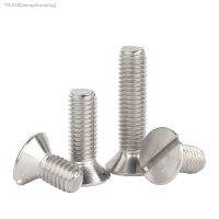 ❂ 2 10 pcs Metric Threaded Slotted Flat Countersunk Head Machine Screw Bolt M1.6 M2 M2.5 M3 M4 M5 M6 M8 M10 304 Stainless Steel