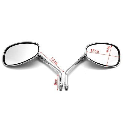 “：{}” 2Pcs/Pair Motorcycle Rearview Mirror 10Mm Electrombile Scooter E-Bike Rearview Mirrors Adjustable Left Right Mirror Accessories