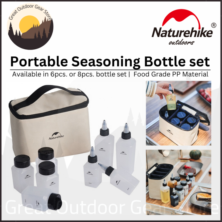 NATUREHIKE Outdoor Portable Seasoning Condiments Bottle Container Set