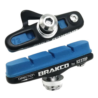 BRAKCO Carbon Fiber Wheel Brake Shoes Replaceable Noise Reduction Road Bike Carbon Wheel C Clamp Brake Pad for Brompton