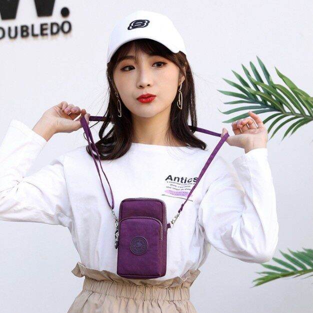 koreafashionshop-kr1735-กระเป๋าสะพายข้างใส่มือถือ-เป็นผ้าไนล่อน