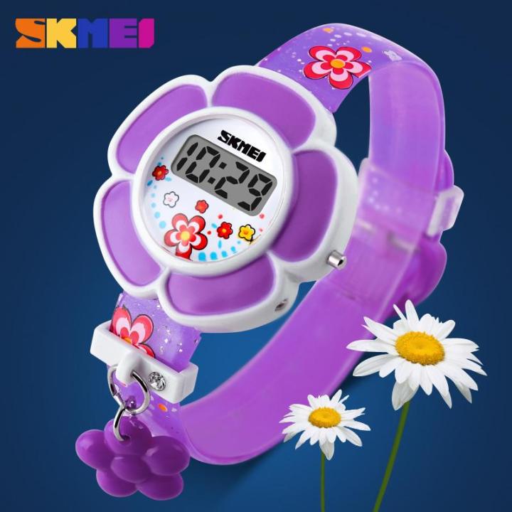 skmei-นาฬิกาดิจิทัลของเด็กผู้หญิง-นาฬิกาข้อมืออิเล็กทรอนิกส์-led-ลำลองแฟชั่นลายการ์ตูน1144