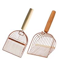 Cat Litter Shovel ทำความสะอาดตัวเองแมวครอกโลหะ Scooper พร้อมตะขอสแตนเลสแบบพกพา Sifting Kitten Toilet Cleaning Tool