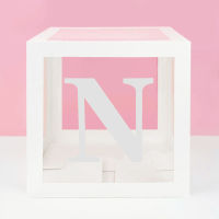 30cm Cube Clear Box Letter Style Plastic Gift Ballon Box for Wedding Birthday Party Decoration Baby Shower Supplies Package Bags