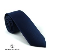 Giorgio Del Sarto Necktie 6 CM Navy Blue with Fabric Texture เนคไทสีน้ำเงินมีเท็กเจอร์