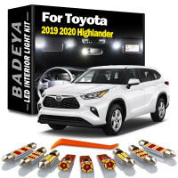 2021BADEYA 12Pcs Canbus White LED Bulbs Interior Package Kit For 2019 2020 Toyota Highlander Map Door Trunk Dome License Plate Lamp