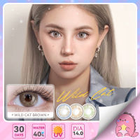 คอนแทคเลนส์ Lens Wildcat Blue/ Brown/Green กรองแสงขนาดมินิ 1คู่-14.0mm