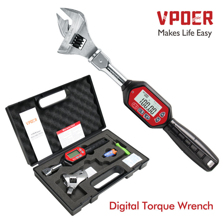 2iva 3-100 Nm Adjustable Digital Torque Wrench Spanner Head Electronic Jaw Open  End Torque with Buzzer & LED, Calibrated