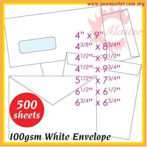White Envelope 4x9 4x8 5x7 6x6 Square Envelope Letter Envelope