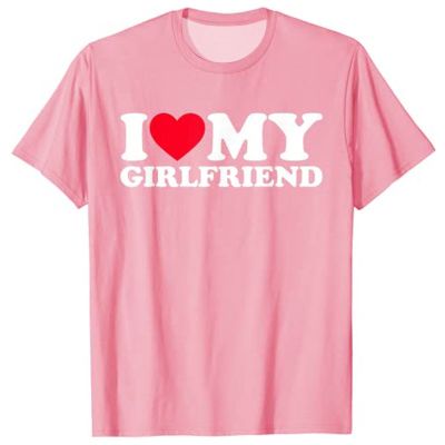 เสื้อยืด พิมพ์ลาย I Love My Girlfriend 3 มิติ เหมาะกับของขวัญวันวาเลนไทน์ แฟชั่นฤดูร้อน สําหรับผู้ชาย