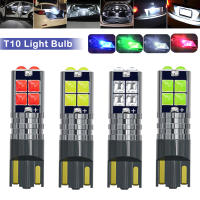 2ชิ้น T10 W5W ไฟโดมหลอดไฟ10SMD รถสว่างมากด้านในการอ่านแผนที่ไฟเครื่องหมายด้านข้างชุดไฟตัดหมอกป้ายทะเบียนรถ