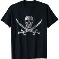 HOT ITEM!!Family Tee Couple Tee Adult Vintage Pirate Skull graphic cotton T-Shirt for men