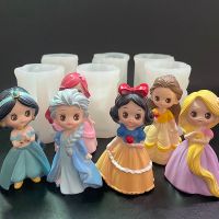Sweetheart Princess Girl Candle Silicone Mold DIY Gypsum Doll Dropping Gel Candle Making Mould Desktop Decor Cake Baking Tools