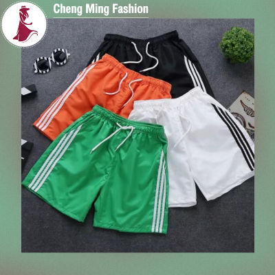 Cheng Ming กางเกงขาสั้นผู้ชายกางเกงขาสั้นกางเกงขาสั้นลำลองชายหาดแฟชั่นฤดูร้อนทรงตรงพอดีตัว