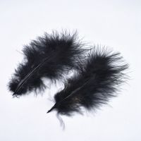 ☢►▽ 20Pcs/lot black Fluffy Marabou Feathers for Crafts 10-15CM DIY Natural Feathers for Jewelry Making Home Party Decoration Plumas