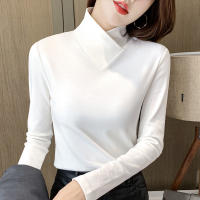 2021 Winter New Velvet T Shirt Woman Long Sleeve Shirt Korean Style Oversized Woman T-shirt Loose Plus Size Women Shirts